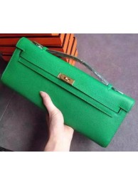 Hermes Kelly 31cm Clutch Original Leather KL31 Green JH01410nR86