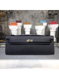 Hermes Kelly Clutch Epsom calfskin H0588 black JH01498zp53