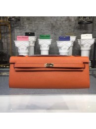 Hermes Kelly Clutch Epsom calfskin H0588 orange JH01490VQ41