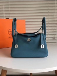 Hermes Lindy togo Original Leather Shoulder Bag 5086 dark blue JH01603cx21