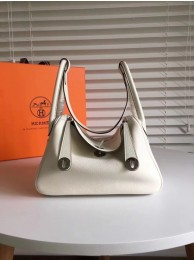 Hermes Lindy togo Original Leather Shoulder Bag 5086 white JH01612dX32