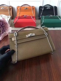 Hermes Mini Kelly Tote Bag Epsom leather 1707 grey JH01541ja59