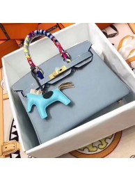 Hermes original Epsom leather birkin bag H035 sky blue JH01517IT70