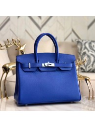 Hermes original Epsom Leather HB35O Electro optic blue&silver Metal JH01255Ea63