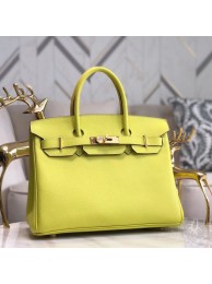 Hermes original Epsom Leather HB35O lemon&gold Metal JH01248iR14