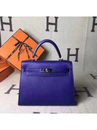 Hermes original epsom leather kelly Tote Bag KL2832 blue JH01549Qa67