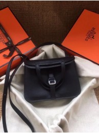 Hermes Original Halzan mini bag H069523 black JH01426bz77