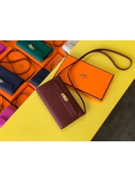 Hermes Original kelly espom leather to go woc Bag H4087 Burgundy JH01217Bz34