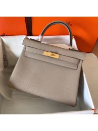 Hermes original Togo leather kelly bag KL320 grey JH01393bz90