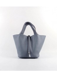 Hermes Picotin 18cm Bags togo Leather 8615 gray-blue JH01858fN93