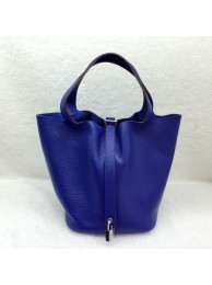 Hermes Picotin Lock 22cm Bags togo Leather 1048 Brilliant blue JH01709ty35