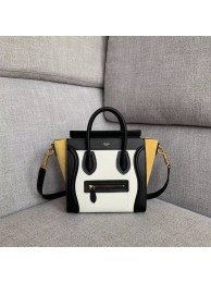 High Imitation CELINE NANO LUGGAGE BAG IN LAMINATED LAMBSKIN 189243-2 JH05941vF44