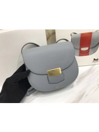 High Quality Celine Compact Trotteur Cattle leather Mini Shoulder Bag 1268 light gray JH06185My83