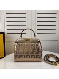 High Quality Fake FENDI PEEKABOO ICONIC leather bag F0335 gold JH08520WC64