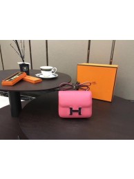 High Quality Hermes Constance Original Leatehr mini Shoulder Bag 8006 rose JH01620GY92