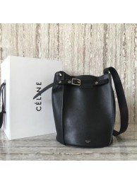 High Quality Imitation CELINE BIG BAG BUCKET IN SUPPLE GRAINED CALFSKIN 55428 black JH06032Cw85