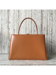 Hot CELINE MEDIUM CLASP HANDBAG IN BOX CALFSKIN WITH PATINA 180923 Camel JH06074DJ96