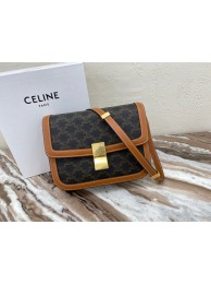 Imitation 1:1 CELINE LARGE TRIOMPHE BAG CALFSKIN 88007 Brown JH05845LT32