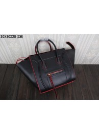 Imitation 2016 Celine luggage phantom square bag crocodile leather 3341-1 black JH06292sS26