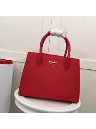 Imitation AAA Prada Calf leather bag 1BA050 red&white JH05407Qz50