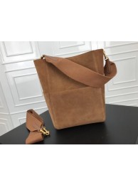 Imitation Best Celine Seau Sangle Original Suede Leather Shoulder Bag 3369 brown JH06140CD19