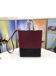 Imitation Celine CABAS Tote Bag 3365 wine with black JH06275vW26