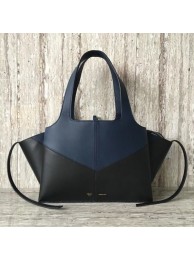 Imitation Celine calf leather Tote Bag 43342 Royal Blue&black JH06055EB28
