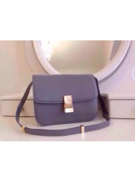 Imitation Celine Classic Box Flap Bag Calfskin Leather 2263 Light Purple JH06303Gp56