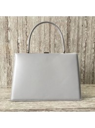 Imitation CELINE MEDIUM CLASP HANDBAG IN BOX CALFSKIN WITH PATINA 180923 light gray JH06077fJ59