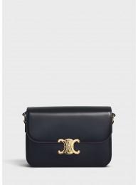 Imitation CELINE MEDIUM TRIOMPHE BAG IN SHINY CALFSKIN CL87363 BLACK JH06002Rd46