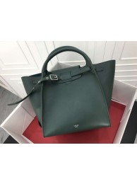 Imitation Celine the big bag calf leather Tote Bag 183313 Blackish green JH06170XD29