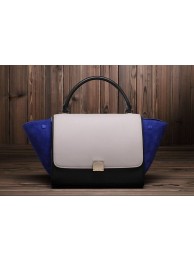 Imitation Celine winter best-selling model nubuck leather with original buckskin 3342 gray&black&brilliant blue JH06456VJ28