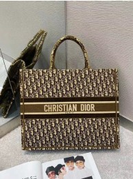Imitation Cheap DIOR BOOK TOTE Oblique Embroidered Velvet M1297ZW Brown JH06906wG78