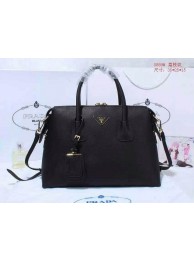 Imitation Cheap Prada litchi leather two-handle bag 0889 black JH05726wG78