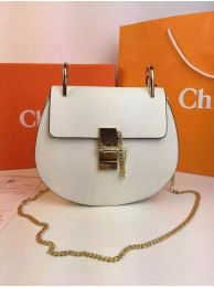 Imitation Chloe Drew Shoulder Bags Calfskin Leather 2709 White JH08952Rd46