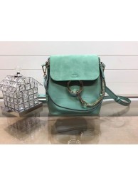 Imitation Chloe Faye original suede leather Backpack C4756 green JH08906aM93