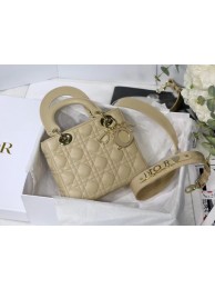 Imitation Fashion LADY DIOR MY ABCDIOR BAG Cannage Lambskin M0538O Beige JH06721Ft19