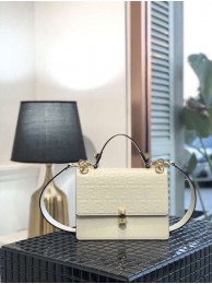 Imitation FENDI Kan I Leather Shoulder Bag 8BT283A white JH08644cI42