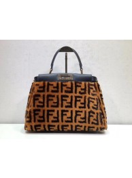 Imitation Fendi PEEKABOO REGULAR 8BN291A Brown JH08693JF45