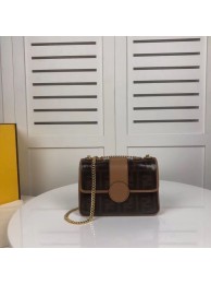 Imitation Fendi WALLET ON CHAIN 8HF836 brown JH08664dm74