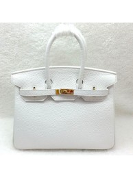Imitation Hermes Birkin 25CM Tote Bag Original Leather H25 White JH01687qN69