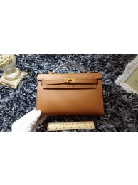 Imitation Hermes Kelly 22cm mini tote bag calf leather K011 wheat JH01688HE81