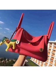 Imitation Hermes Lindy togo Original Leather Shoulder Bag 5086 red JH01608Yx32