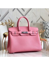 Imitation Hermes original Epsom Leather HB35O pink&silver Metal JH01253JF45