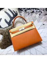 Imitation Hermes original Kelly Epsom Leather KL32 orange JH01382wE81