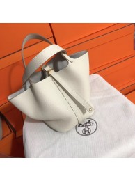 Imitation Hermes Picotin Lock PM Bags Original Leather H8688 white JH01346Jf44