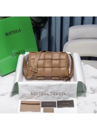 Imitation Luxury Bottega Veneta PADDED CASSETTE BAG 591970 Sandalwood JH09199VD53
