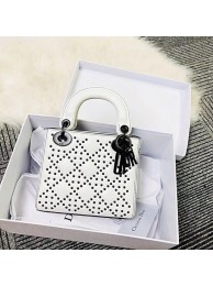 Imitation MINI LADY DIOR BAG CALFSKIN M0598S white JH07513JF45