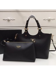 Imitation Prada Calf leather bag 2209 black JH05386cg47