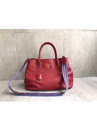 Imitation Prada Calf leather bag BN1579 red JH05366aM93